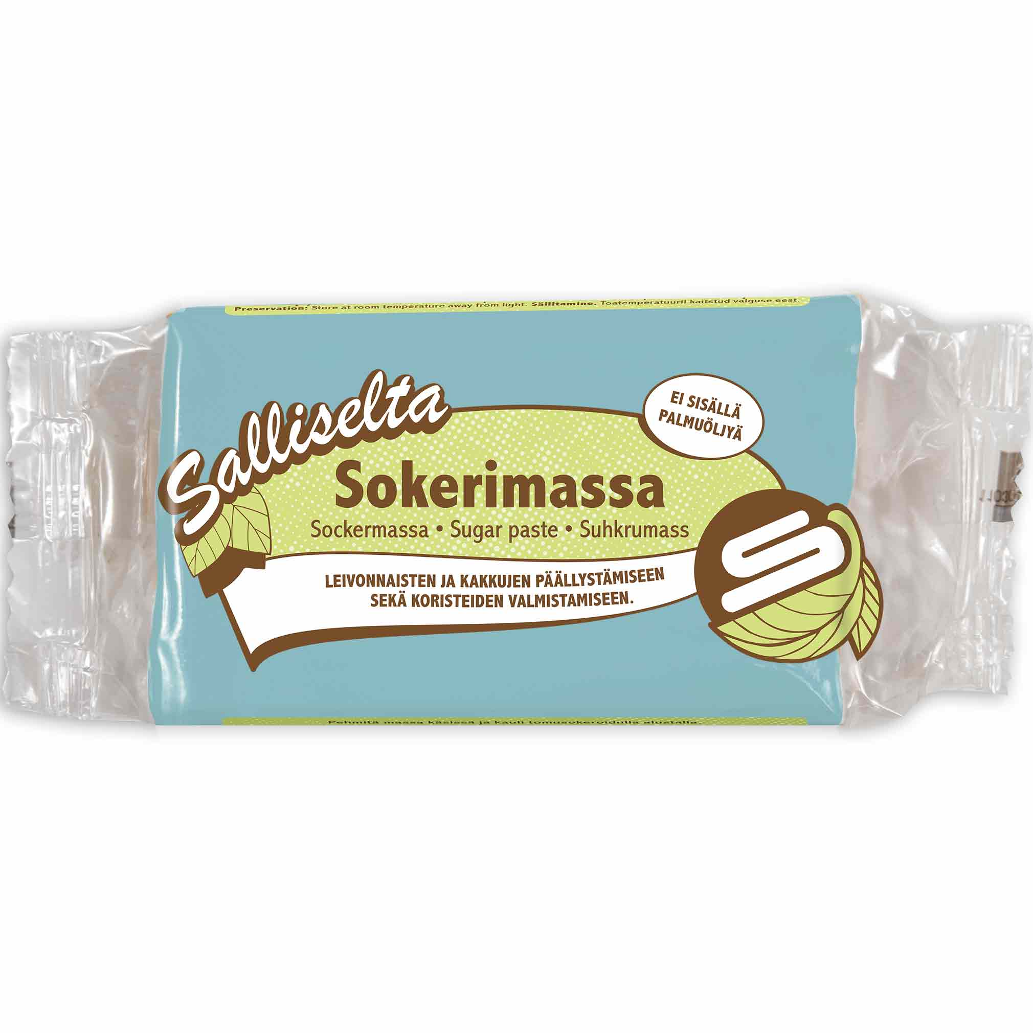 Sockermassa ljusblå 250g